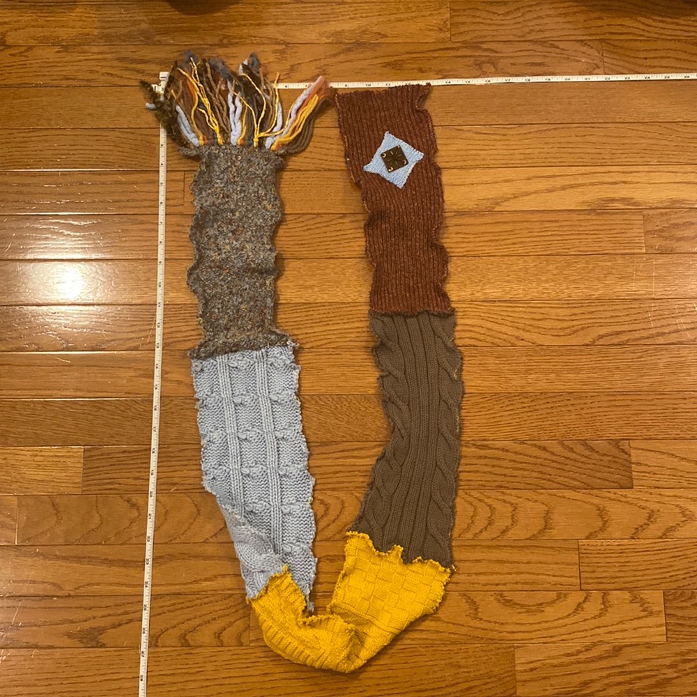 Cute color block winter scarf